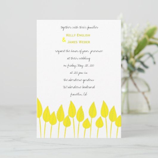 Spring Has Sprung-uitnodiging Kaart (Staand voorkant)