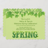 Spring Has Sprung-uitnodiging Kaart (Voorkant / Achterkant)