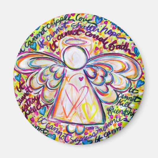 Spring Hearts Cancer Angel Magnet Magneet (Voorkant)