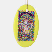 Spring Hearts Cancer Angel Ornament Gepersonalisee (Rechts)