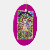 Spring Hearts Cancer Angel Ornament Gepersonalisee (Rechts)