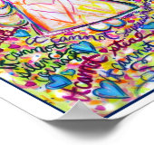 Spring Hearts Cancer Angel Print (White Edge) (Hoek)