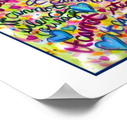 Spring Hearts Cancer Angel Print (White Edge) (Hoek)