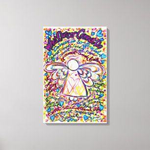 Spring Hearts Cancer kan het schilderen van het Ca Canvas Afdruk