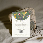 Spring Herfst Boho Wildflower Bloom Whimsical Bedankkaart