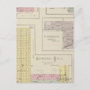 Spring Hill, Edgerton, Ocheltree, Gardner, Kansas Briefkaart