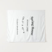 Spring house ets. Date year custom coordinates add Wandkleed (Voorkant (horizontaal))