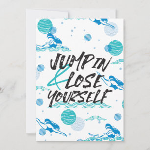 Spring in en verlies jezelf, het Zwemende Ontwerp  Bedankkaart