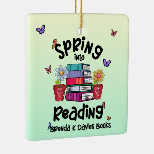 Spring in Reading Brenda K Davies Books Keramisch Ornament (Rechts)