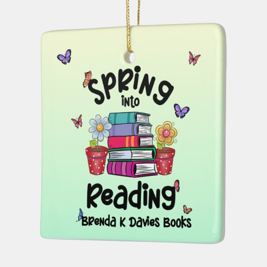 Spring in Reading Brenda K Davies Books Keramisch Ornament (Links)