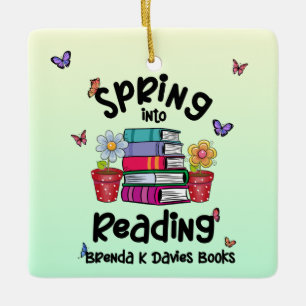 Spring in Reading Brenda K Davies Books Keramisch Ornament