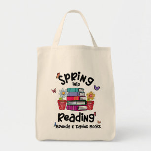 Spring in Reading Brenda K Davies Books Tote Bag