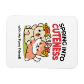 Spring in schattigheid - Schattige hondenillustrat Magneet (Horizontaal)