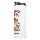 Spring in schattigheid - Schattige hondenillustrat Thermosbeker (Geroteerd rechts)