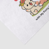 Spring in schattigheid - Schattige hondenillustrat Tissuepapier (Detail)