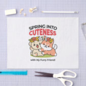 Spring in schattigheid - Schattige hondenillustrat Tissuepapier (Craft)