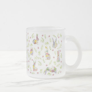 Spring in Spring Bunny Rabbit Wildflower Glass Matglas Koffiemok