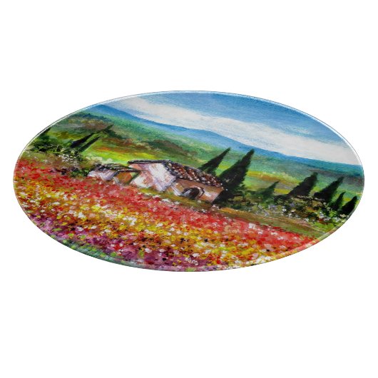 SPRING IN TAUSCANY LANDSCAPE Vloervelden Snijplank (Hoek)