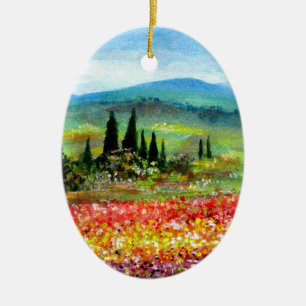 SPRING IN TUSCANY KERAMISCH ORNAMENT