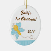 Spring Insect Butterfly Personalized Name Ornament (Rechts)