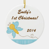 Spring Insect Butterfly Personalized Name Ornament (Voorkant)