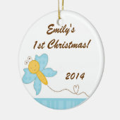 Spring Insect Butterfly Personalized Name Ornament (Links)