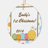 Spring Insect Worm Personalized Name Ornament (Links)