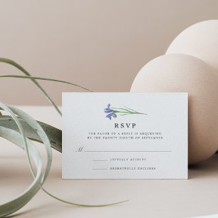 Spring Iris Waterverf Floral Wedding RSVP