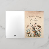 Spring Jack Rabbit Folie Wenskaart (Buiten Laag)