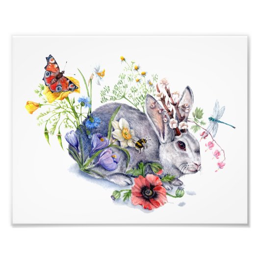 Spring Jackalope Foto Afdruk (Voorkant)