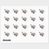 Spring Jackalope Vierkante Sticker (Vel)
