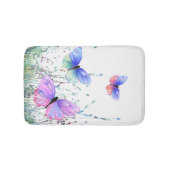 Spring Joy Bath Mat Butterflies vliegend in Natuur (Voorkant)