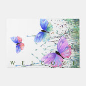 Spring Joy - Colorful Butterflies Flying - Welkom Deurmat (Voorkant)