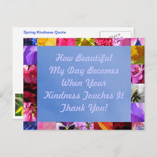 Spring Kindness Briefkaart (Voorkant / Achterkant)
