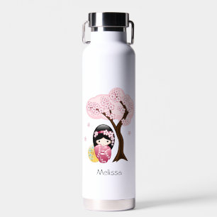 Spring Kokeshi Doll - Cute Japanese Geisha Girl Waterfles