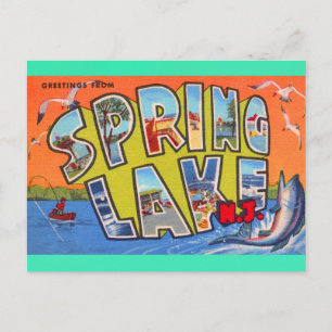 Spring Lake N.J. Vintage Travel Briefkaart