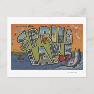 Spring Lake, New Jersey - Large Letter Scenes Briefkaart