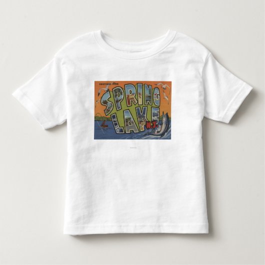 Spring Lake, New Jersey - Large Letter Scenes Kinder Shirts (Voorkant)