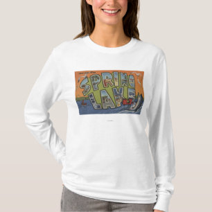 Spring Lake, New Jersey - Large Letter Scenes T-shirt