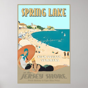 Spring Lake New Jersey Shore Rétro Art Déco Voyage