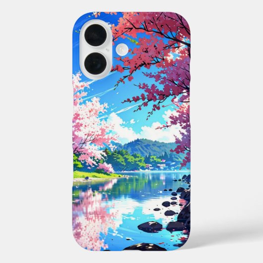 Spring Lake Reflections - Anime Landschap Case-Mate iPhone Case (Achterkant)
