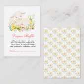 Spring Lamb Baby shower Informatiekaartje (Voorkant / Achterkant)