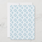 Spring Lamb Cute Doodle Blue Boy Baby Shower Kaart (Achterkant)