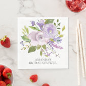 Spring Lavendel Bloemen Douche Papieren servetten (Insitu)