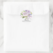Spring Lavendel Bloemen Vrijgezellenfeest Envelope Ronde Sticker (Tas)