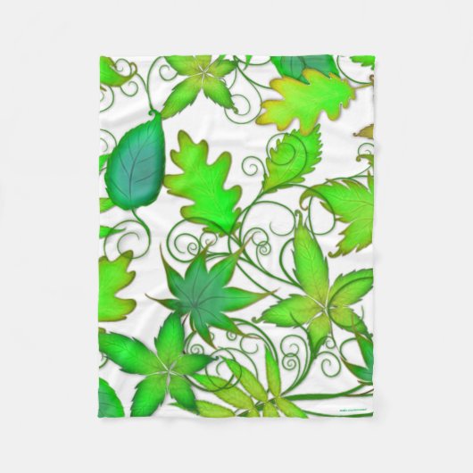 Spring Leaves Fleece Blanket Deken (Voorkant)