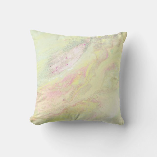 *~* Spring Lightness Abstracte marmer Iridescent Kussen (Voorkant)