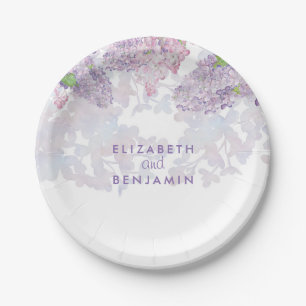 Spring Lilacs Floral Waterverf Elegant Papieren Bordje