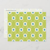 Spring Lime Green Blue Circles Moederdag Gift Briefkaart (Voorkant / Achterkant)