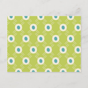 Spring Lime Green Blue Circles Moederdag Gift Briefkaart